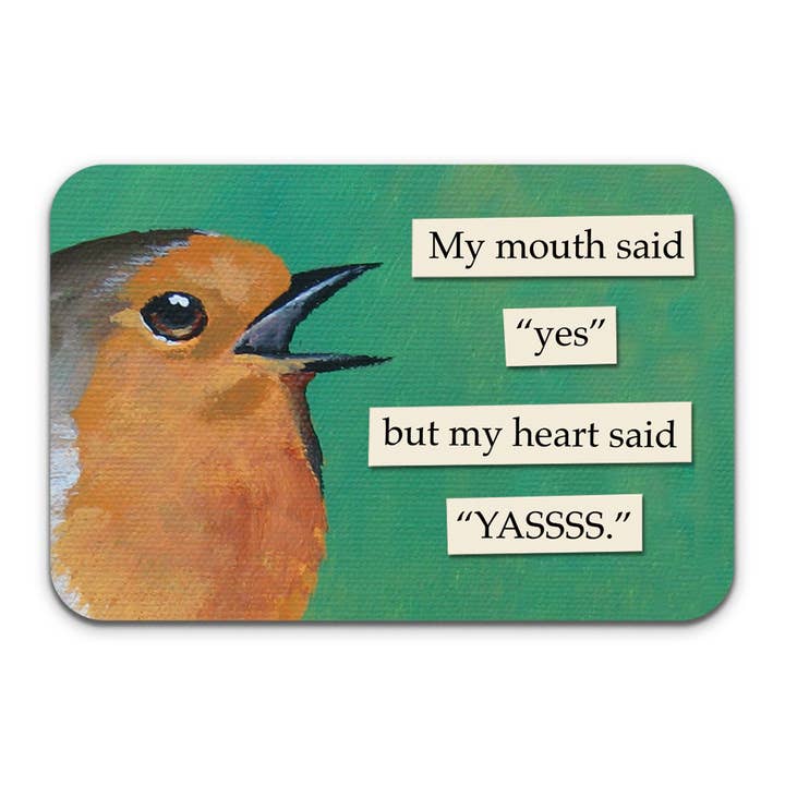 Yassss Vinyl Sticker for wholesale by The Mincing Mockingbird