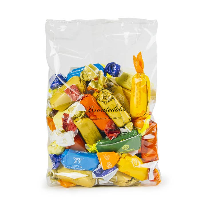 Almond nougat covered in various flavors 1 kg (loose) for wholesale by Bronte Dolci