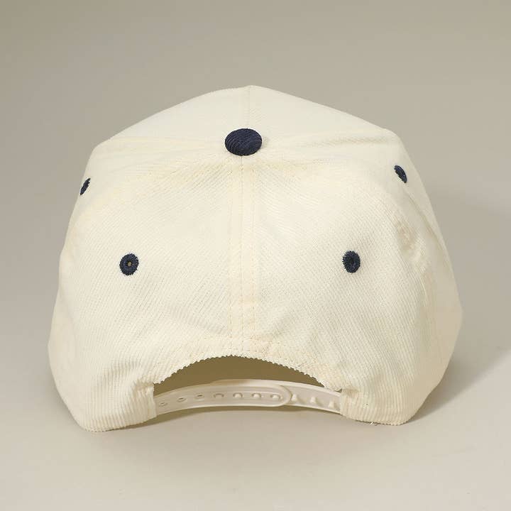 Sensibling Corp. - Wholesale Baseball Cap - Unisex - Two Tone Plain Corduroy Baseball Cap2