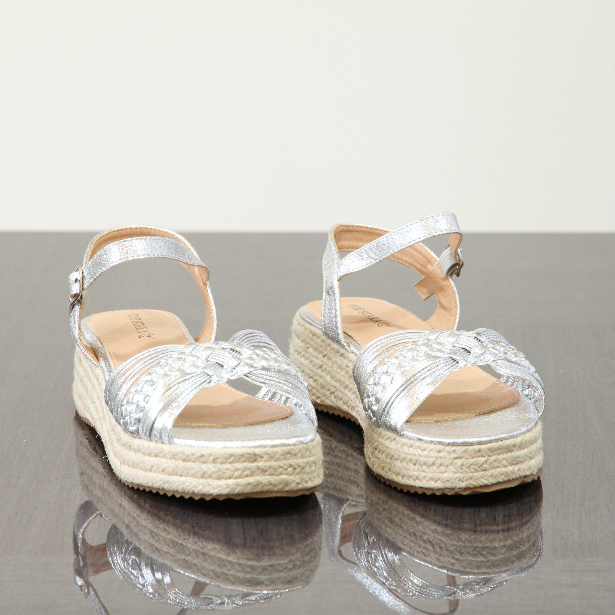 Top Staka - Wholesale Wedges - Women's - BG-732 Women's Braided Wedge Sandals - Espadrille Platform10