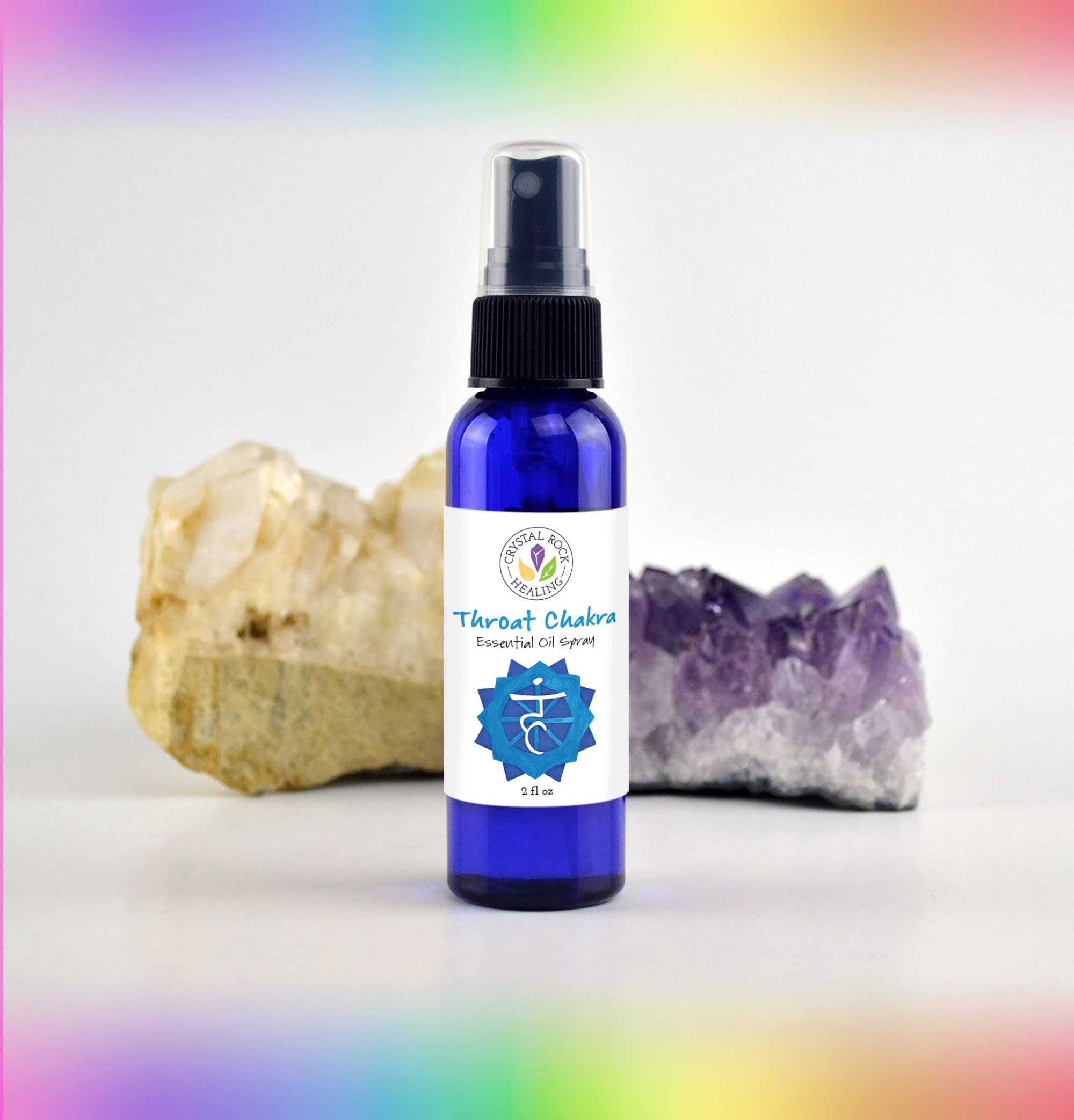 Crystal Rock Healing, LLC - Wholesale Aromatherapy Mist - Chakra Throat Spray 2oz
