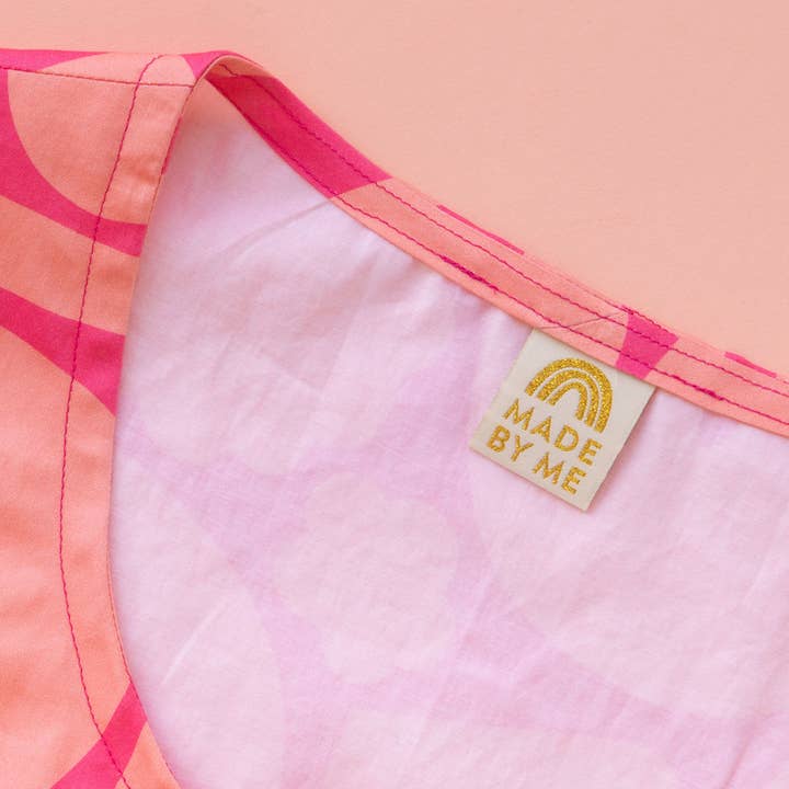 Sarah Hearts – material para artesanato por atacado – Feito por mim - etiquetas tecidas da etiqueta da roupa da costura do ouro3