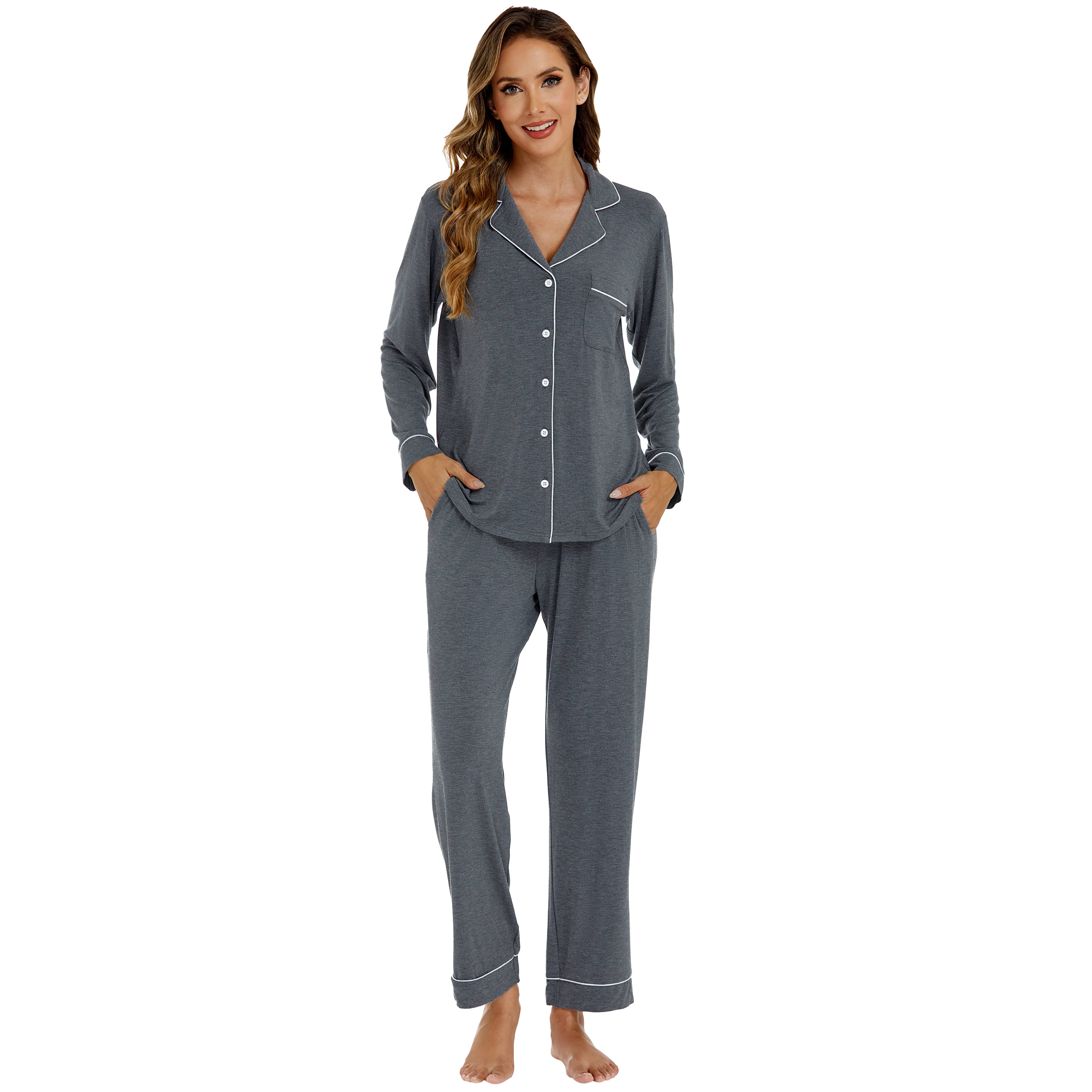 GEXWORLDWIDE - Wholesale Sleepwear Set - Women's - Women's Bamboo Viscose Long-Sleeve Pajama Set4