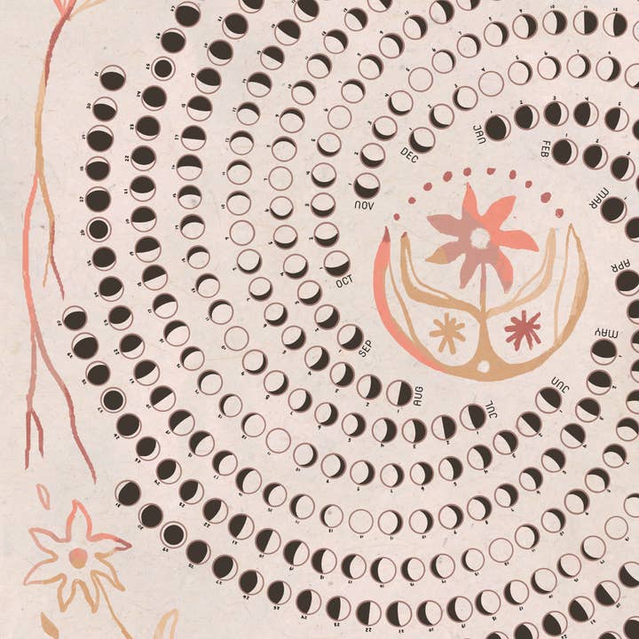 Studio Marilyn - Wholesale Calendar - Period Tracker Moon Calendar - Light4