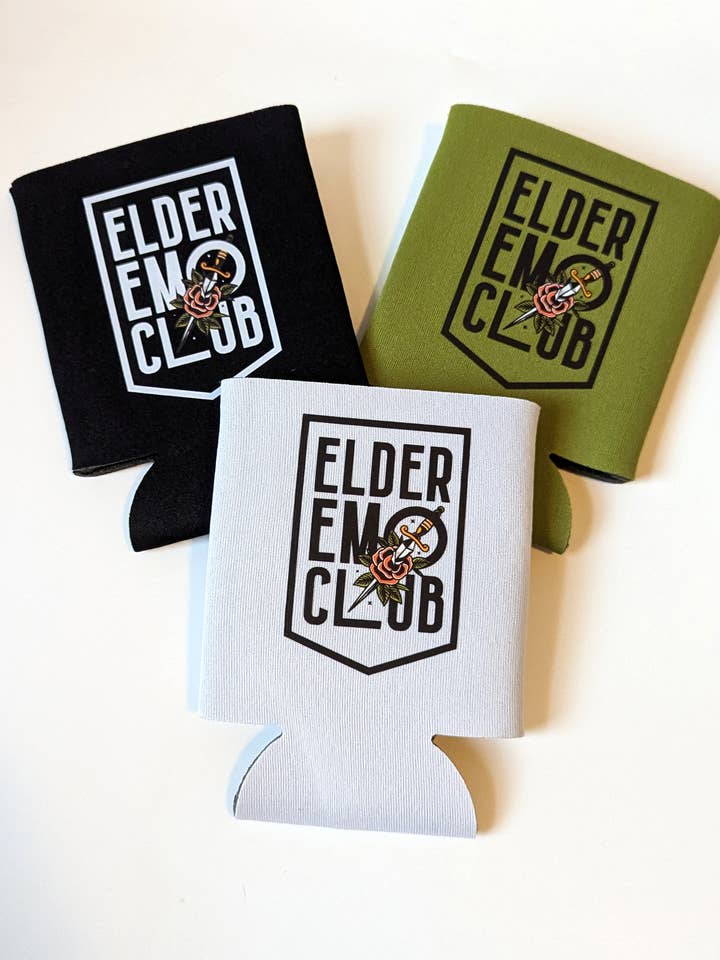 Elder Emo Emblem Can Cooler for wholesale by All That Raaz