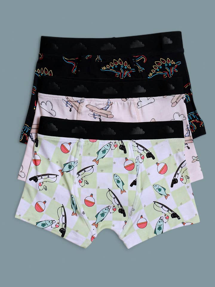 FISHING BUDDY DREAM BOY'S BOXER BRIEF SET for wholesale by Dream Big Little Co.