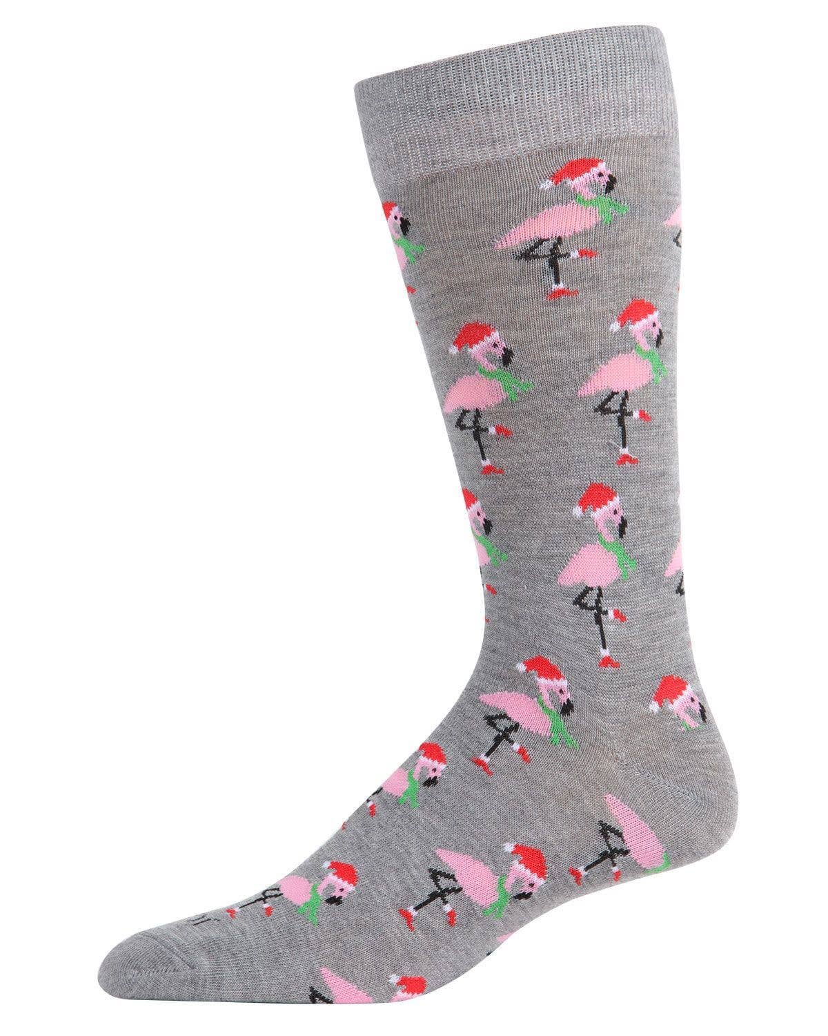 Infinity Classics International Inc. - Wholesale Socks - Men's - MeMoi Flamingos Men's Crew Socks3