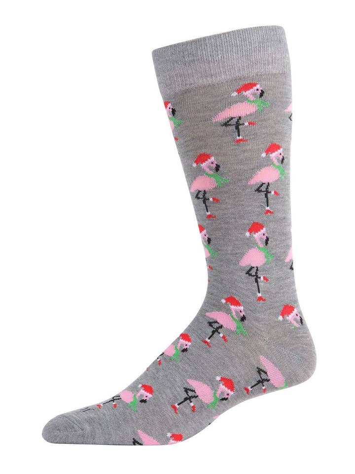 Infinity Classics International Inc. - Wholesale Socks - Men's - MeMoi Flamingos Men's Crew Socks3