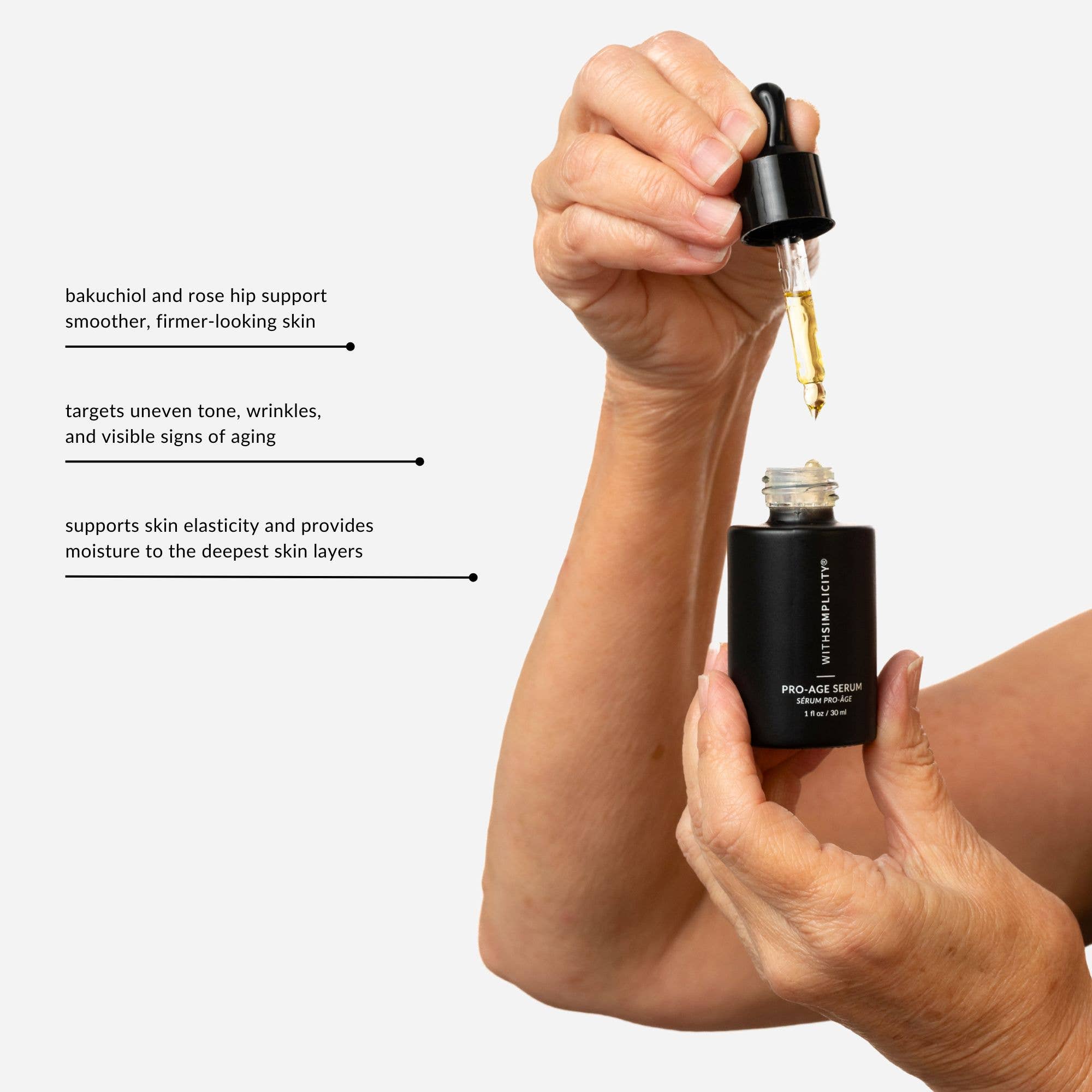 withSimplicity - Wholesale Facial Serum/Concentrate - Natural Anti-Aging Serum with Bakuchiol & Rosehip3