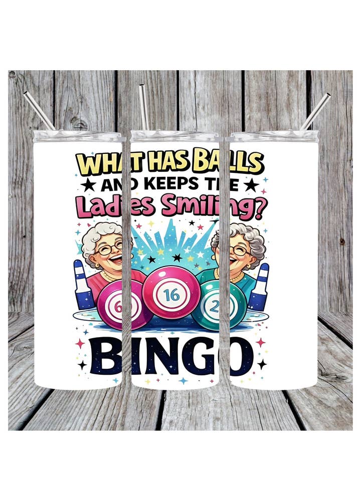 Bingo tumbler for wholesale by Eclectic Wallflower Boutique