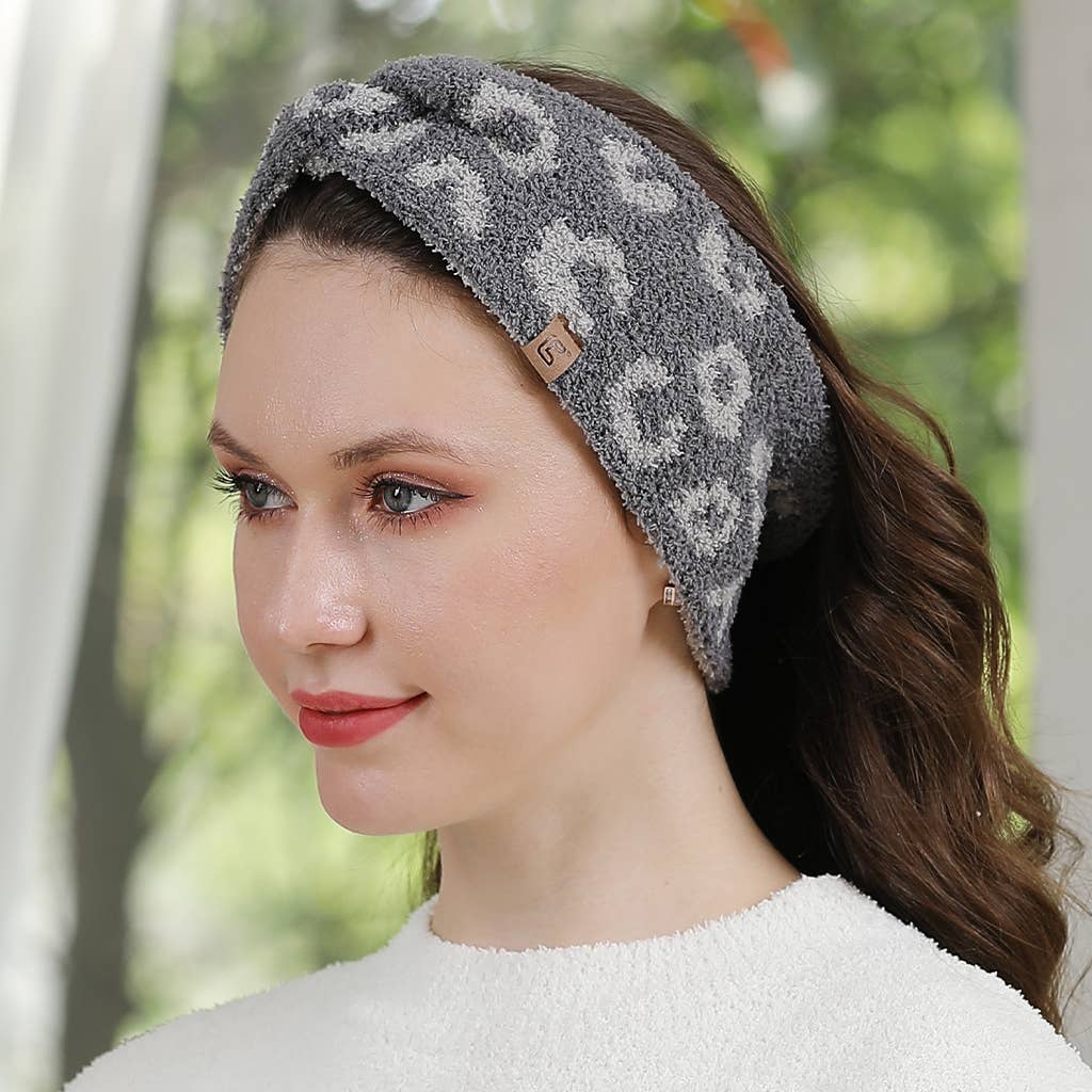 Leopard Pattern Twist Knot Headband  for wholesale on Faire8