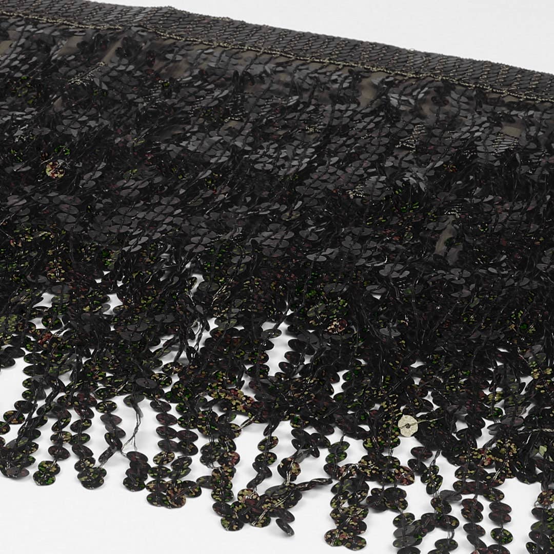 Funcredible – Großhandel Rock – Damen – Minirock mit Pailletten und Fransen — Glitzernder Bauchtanz-Hüftschal 4