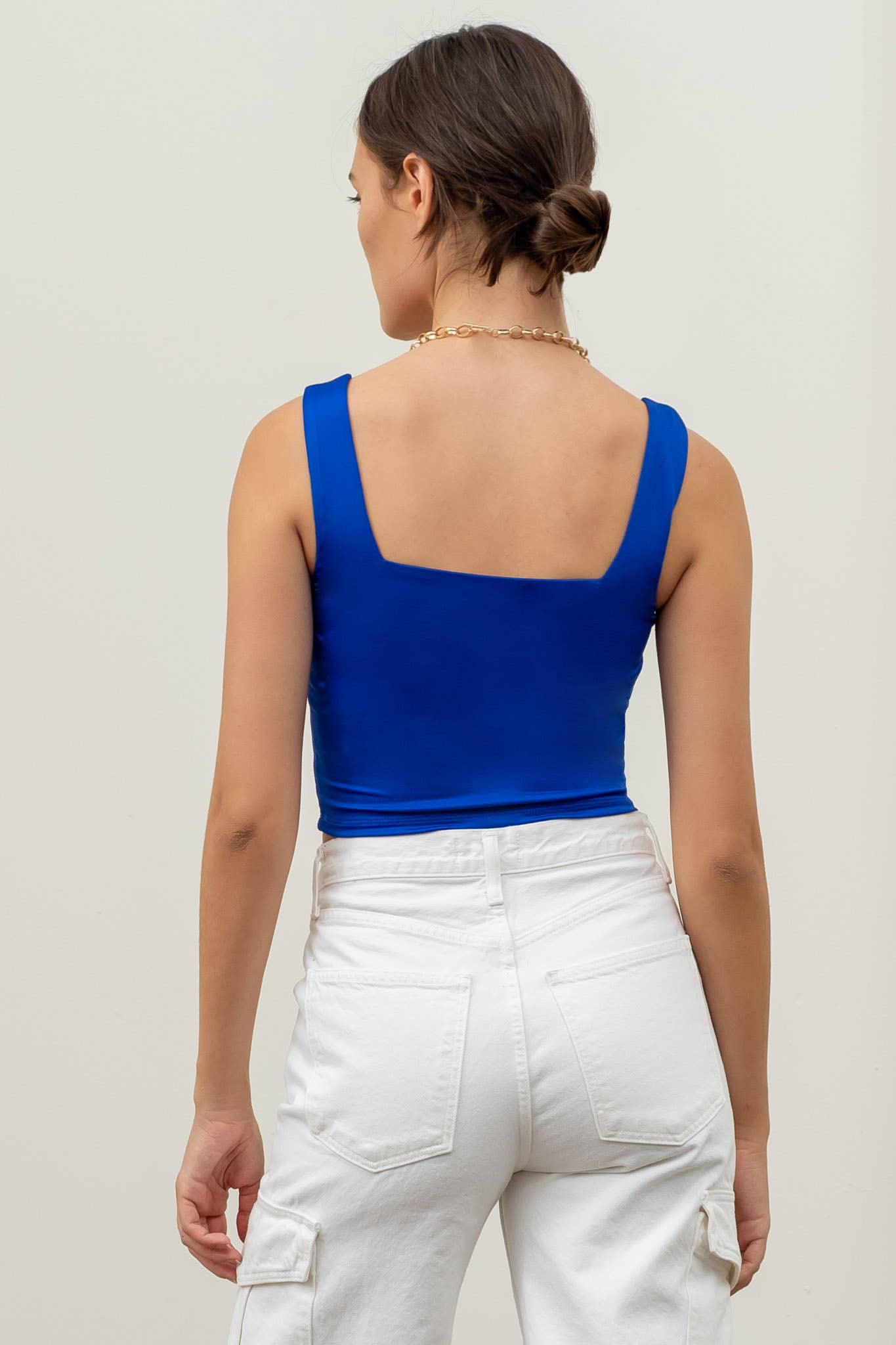 The Workshop Studio - Wholesale Gebreide top - Dames - OMKEERBARE TANKTOP MET KORTE VIERKANTE HALS29