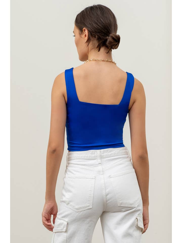 The Workshop Studio - Wholesale Knit top – Women's - REVERSIBLE CROPPED SQUARE NECK TANK10