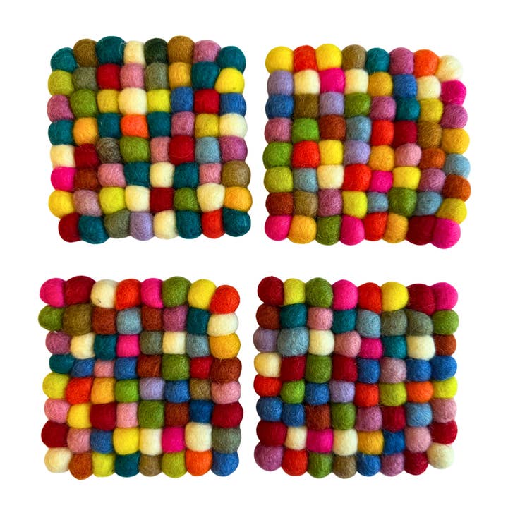 Felt Wool Coasters - set of 4 for wholesale by US Sherpa