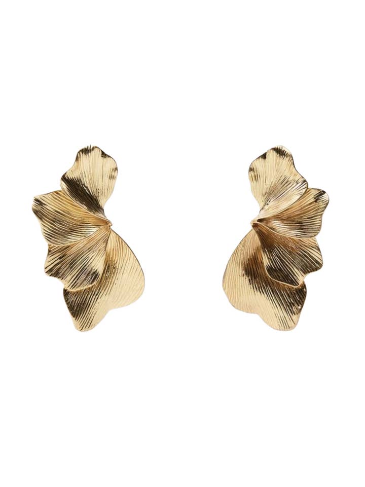 Peony Gold Earring for wholesale by Zephova