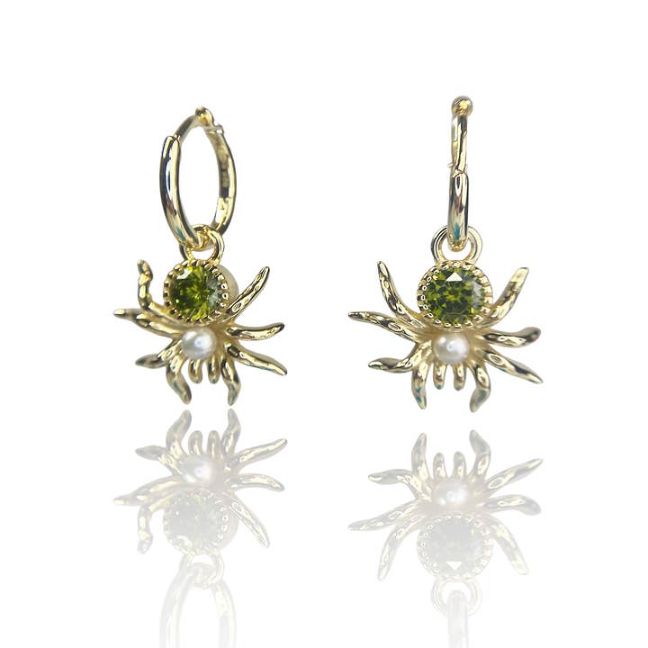 Black Widow Huggie Earrings for wholesale by Benny Loves Stella