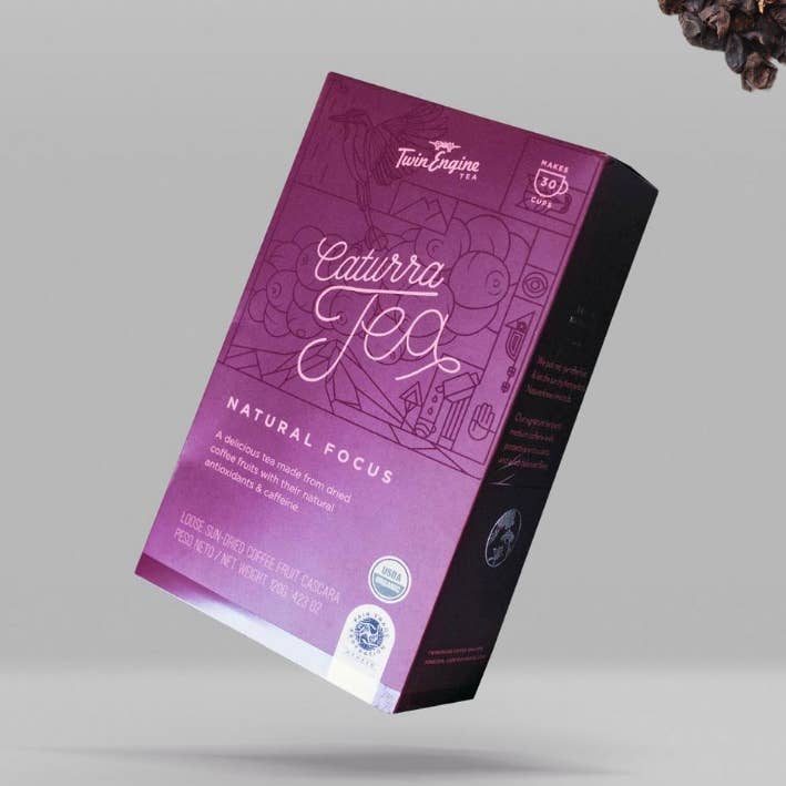 Caturra Tea Natural Focus Organic (Coffee Cáscara) for wholesale by Twin Engine Coffee