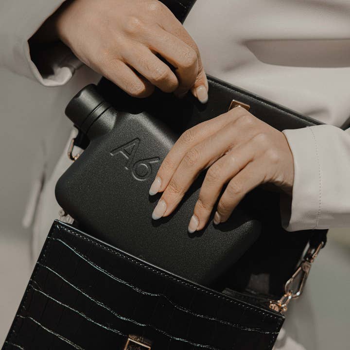 memobottle – wholesale Vattenflaska – A6 memobottle i rostfritt stål - svart2