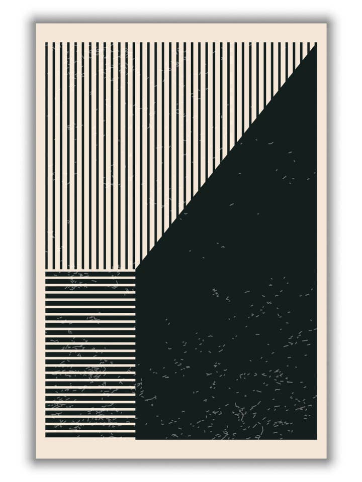 Black and White Lines-serie #4 voor wholesale door Stanley Print House