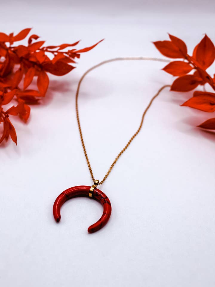 Necklace: "Moon" Stainless steel for wholesale by Enaaum