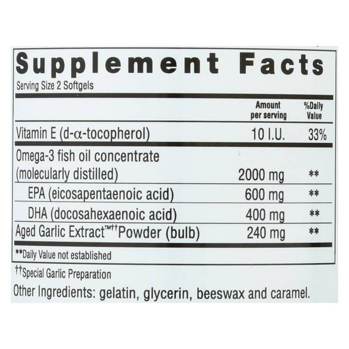 Everyday Supply Co - Wholesale Oral Supplement/Vitamin - Kyolic Aged Garlic Cardiovascular Softgels - 90 Count2
