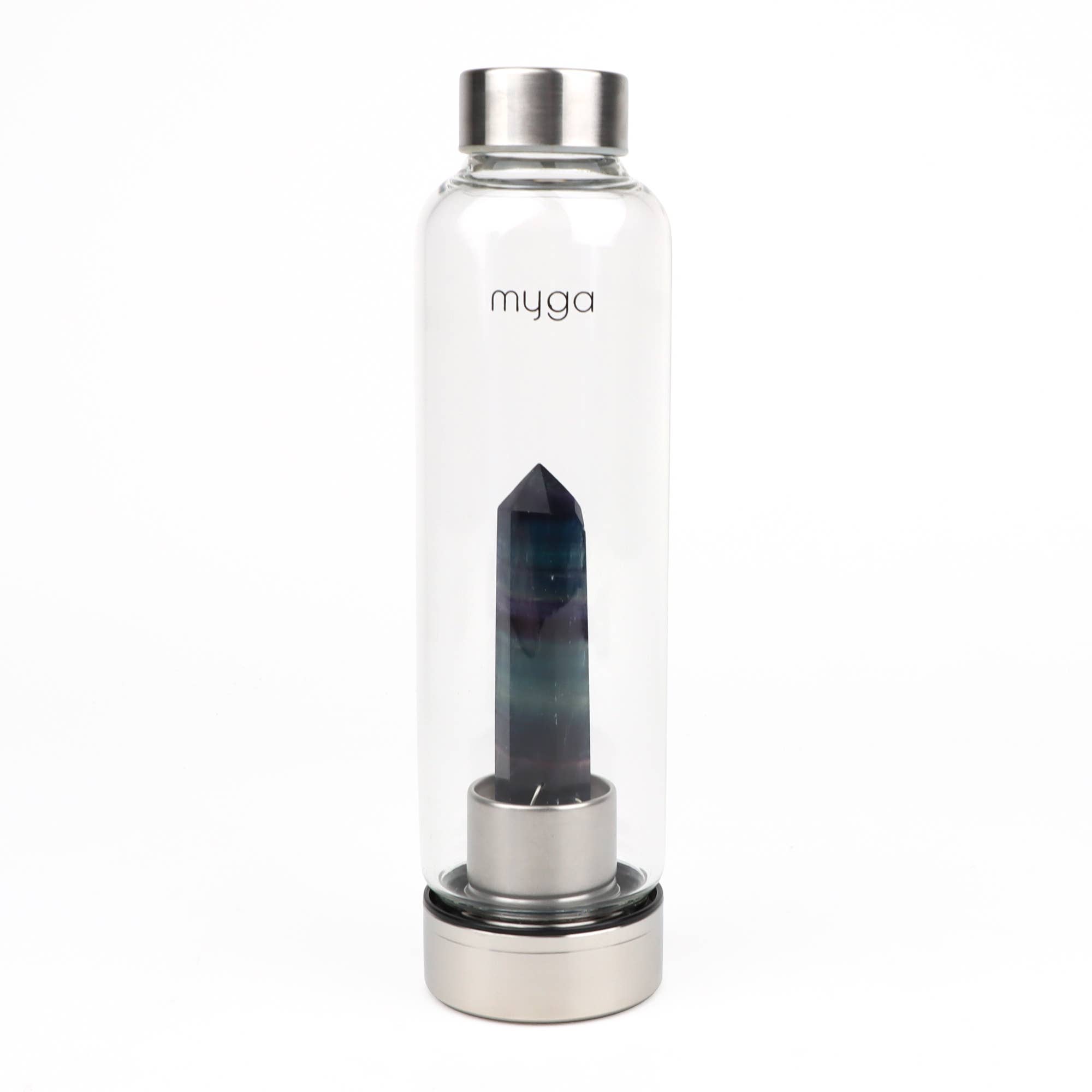 Myga - Wholesale Water Bottle - Fluorite Crystal Glass Water Bottle1