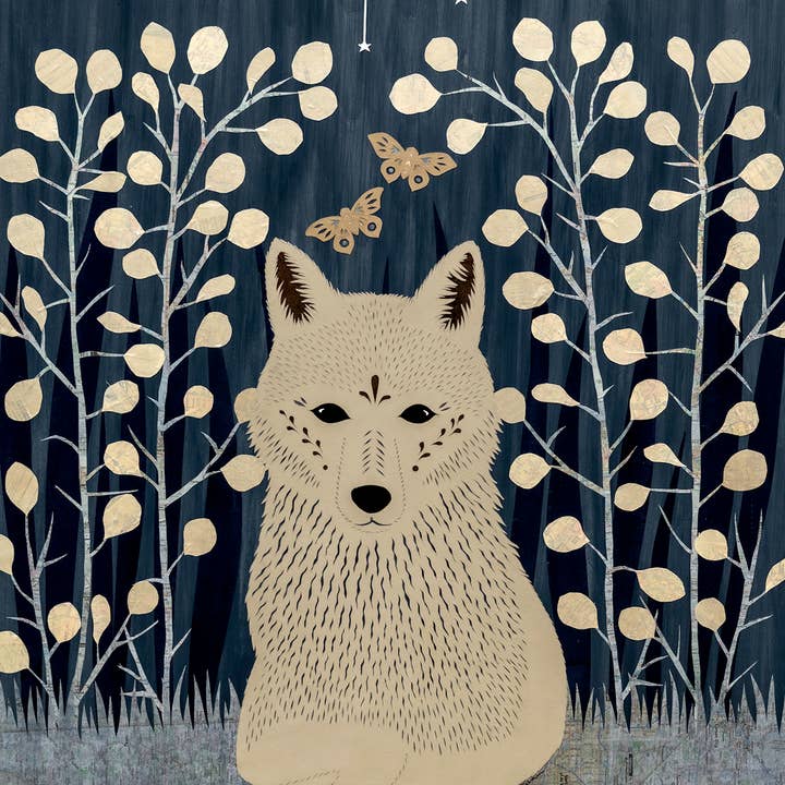 Lunaria - Stampa artistica su carta tagliata 16 x 20 pollici per la vendita all'ingrosso da parte di Rural Pearl: Cut Paper Art by Angie Pickman