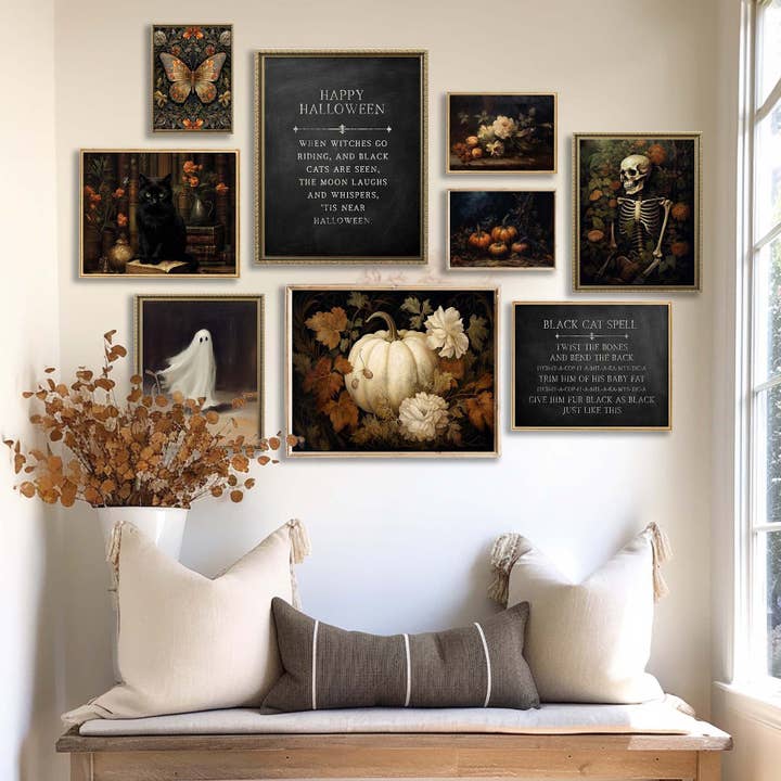 Paper House Print Shop - Wholesale Gallery Wall Set - Vintage Halloween Gallery Wall Art Print Set1