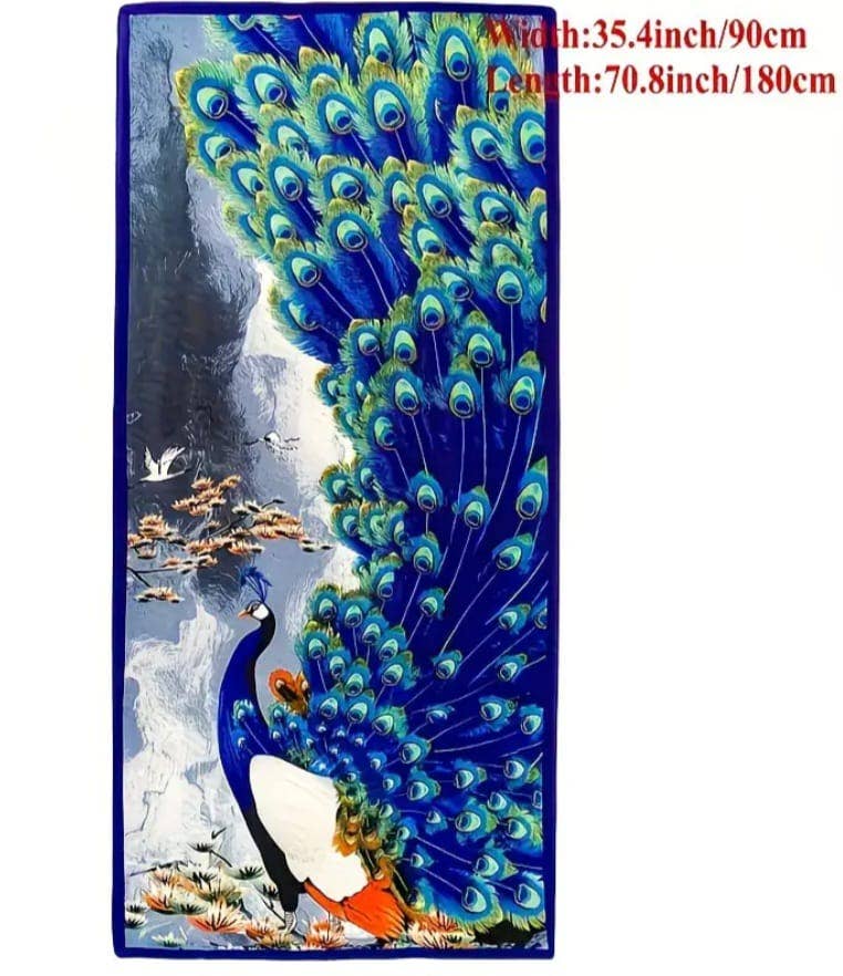 Wild & Free - Wholesale Scarf - Women's - Pañuelo Rectangular de Pavo Real3