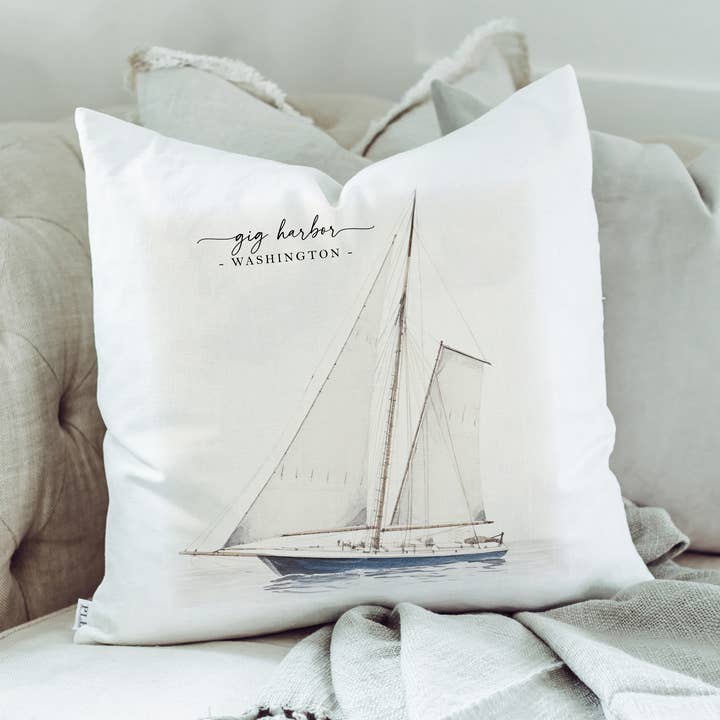 Porter Lane Home - Vente Housse de coussin - Housse de coussin Custom Location Sailboat0