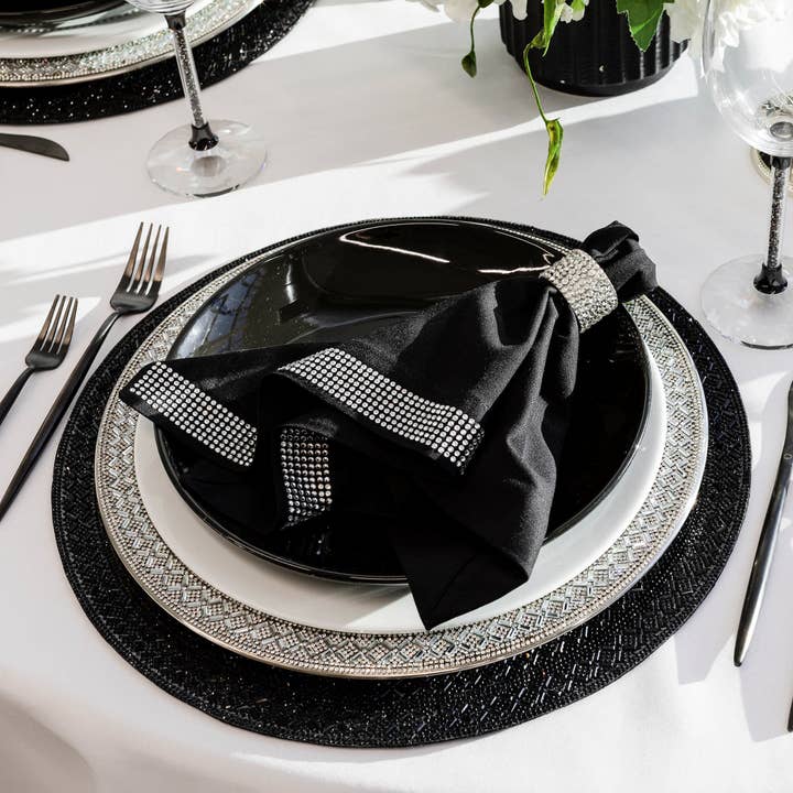 Sparkles Home - Wholesale Napkin ring - Rhinestone Strass Napkin Ring (Set of 4)6