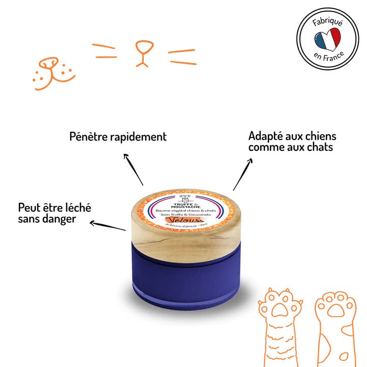 Truffe & Moustache - Wholesale Pet Balm - Dog - Truffle Balm & Pads for dogs & cats, “Velours”1