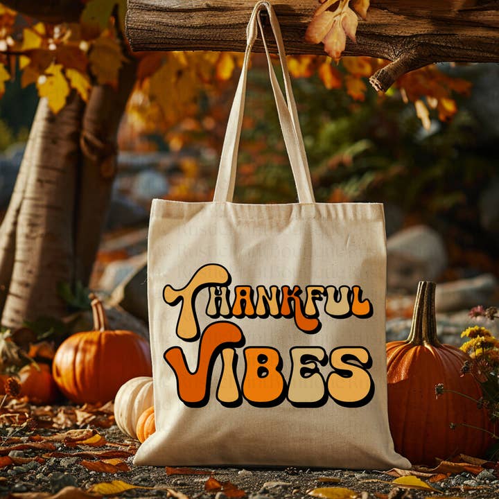 Bolso de Otoño Agradecido Vibes Retro Bolso de Acción de Gracias para venta al por mayor de RusticPrintStudio