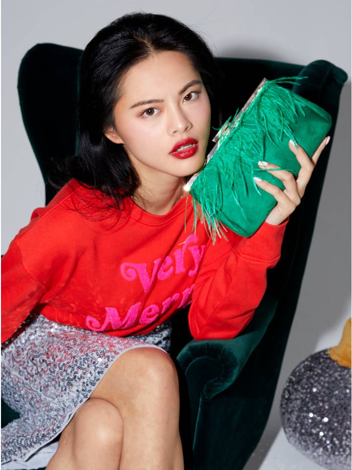 Shiraleah - Wholesale Sweatshirt - Women's - ASST/6 "VERY MERRY" SWEATSHIRTS, RED3