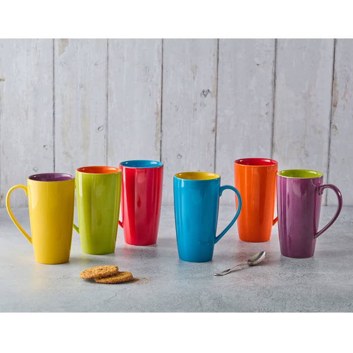 The DRH Collection BV – Engroshandel Kaffekrus – Sæt med 6 Harlekin Latte Krus