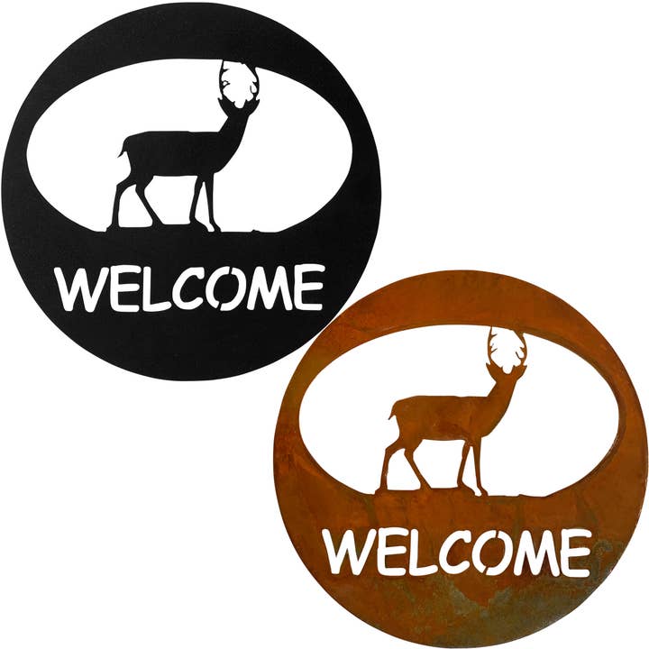 Standing Deer Welcome Circle for wholesale by 7055 Inc