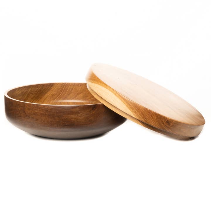 Rainforest Bowls - Wholesale Bowl - Two-Toned Mushiwan Wooden Bowl - Jumbo2