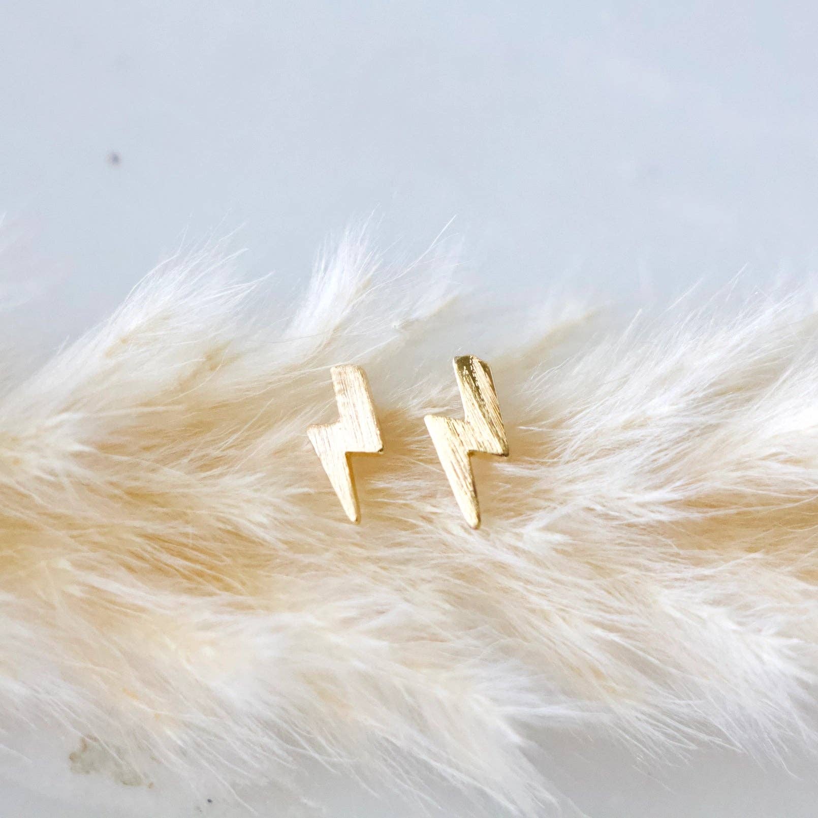 Mesa Blue - Wholesale Stud/Post Earrings - Lighting Bolt Stud Earrings2