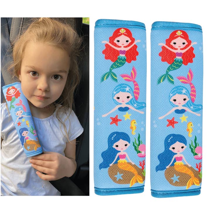 1x/2x mermaid children car seat belt pad belt protector for wholesale by HECKBO