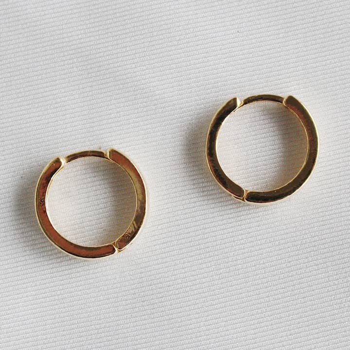 925 gold plated sterling silver small hoops for wholesale by Lovanju