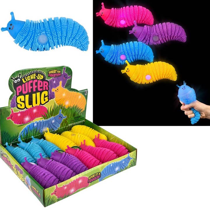 JSBlueRidge Toys - Wholesale Fidget Toy - Kids - Slug Puffer Light-Up Fidget Kids Toy- Assorted5