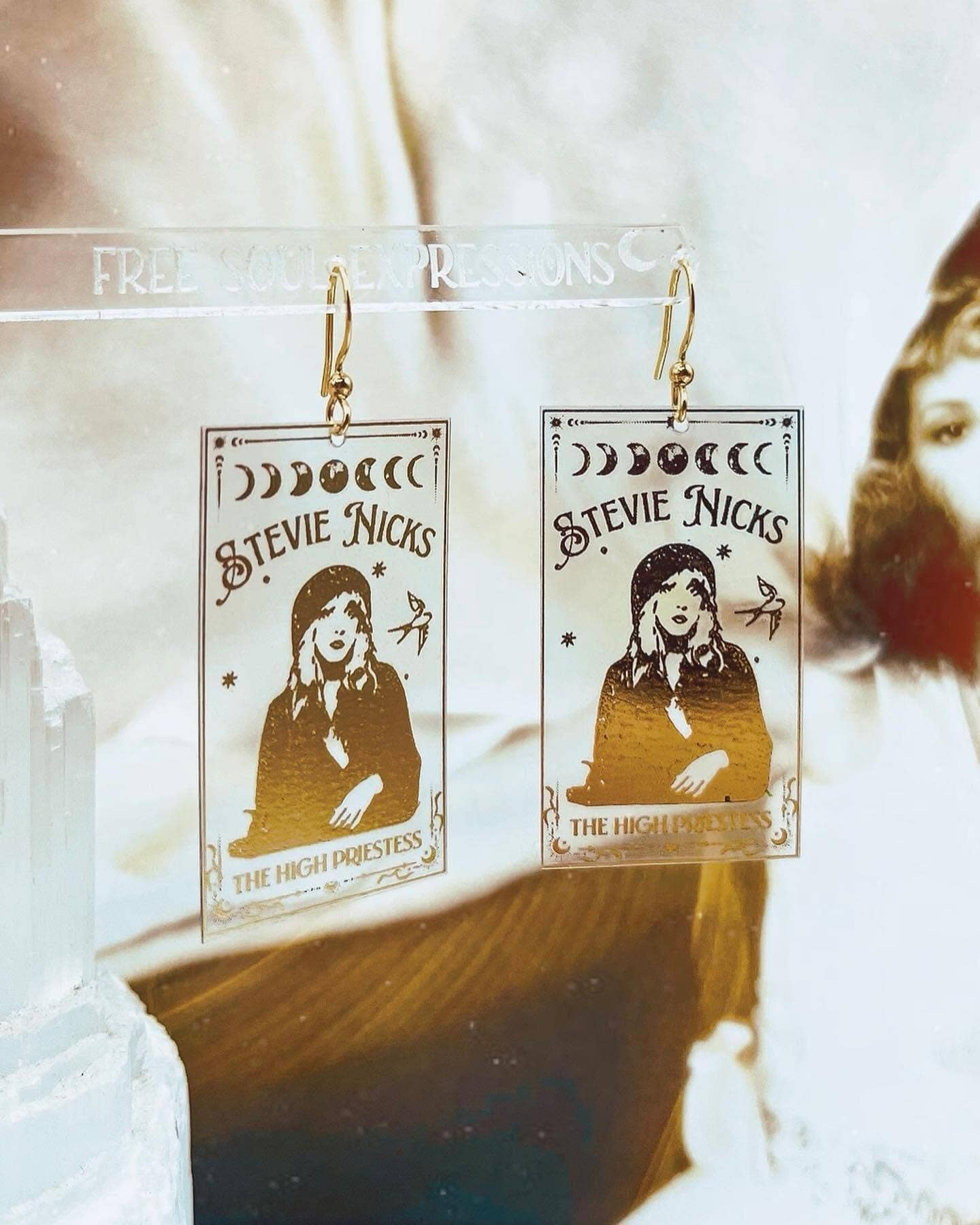 Free Soul Mystic - Wholesale Dangle Earrings - Stevie Nicks The High Priestess Tarot Inspired Earrings 0