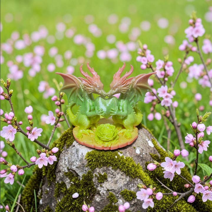 Sød 3D-printet dragefigur - farverig samleobjekt i PLA-plast (Kopi) for engroshandel hos PerfectionIn3D