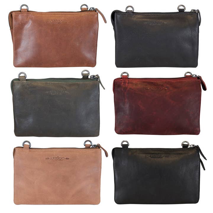 Leather Purse Bag - Crossbody Bag - Clutch - 6 colours for wholesale by Arrigo
