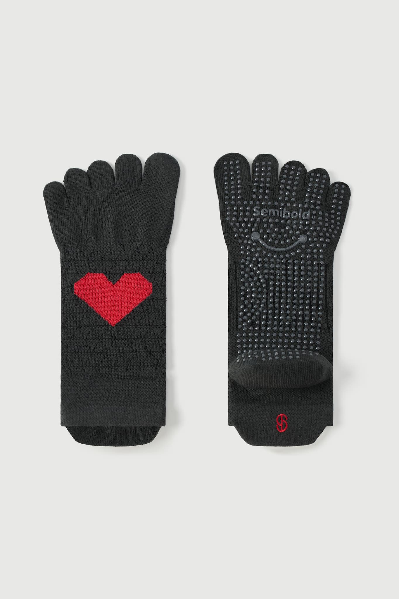 Semibold - Wholesale Socks - Women's - Semibold Grip Heart Toe Socks