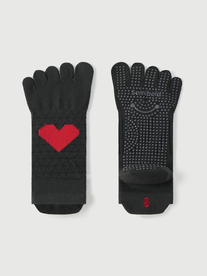 Semibold Grip Heart Toe Socks for wholesale by Semibold