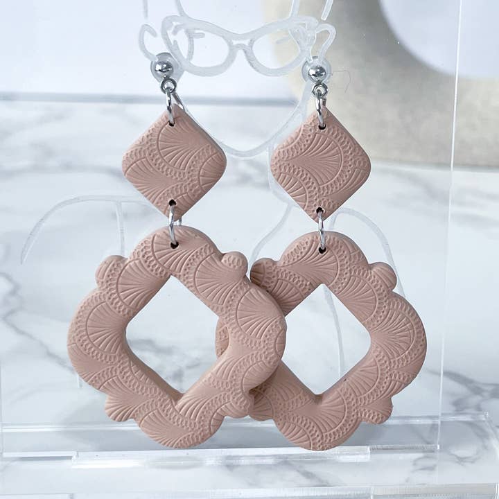 Brincos de argila de polímero marroquino Boho por atacado de Britt Cimone