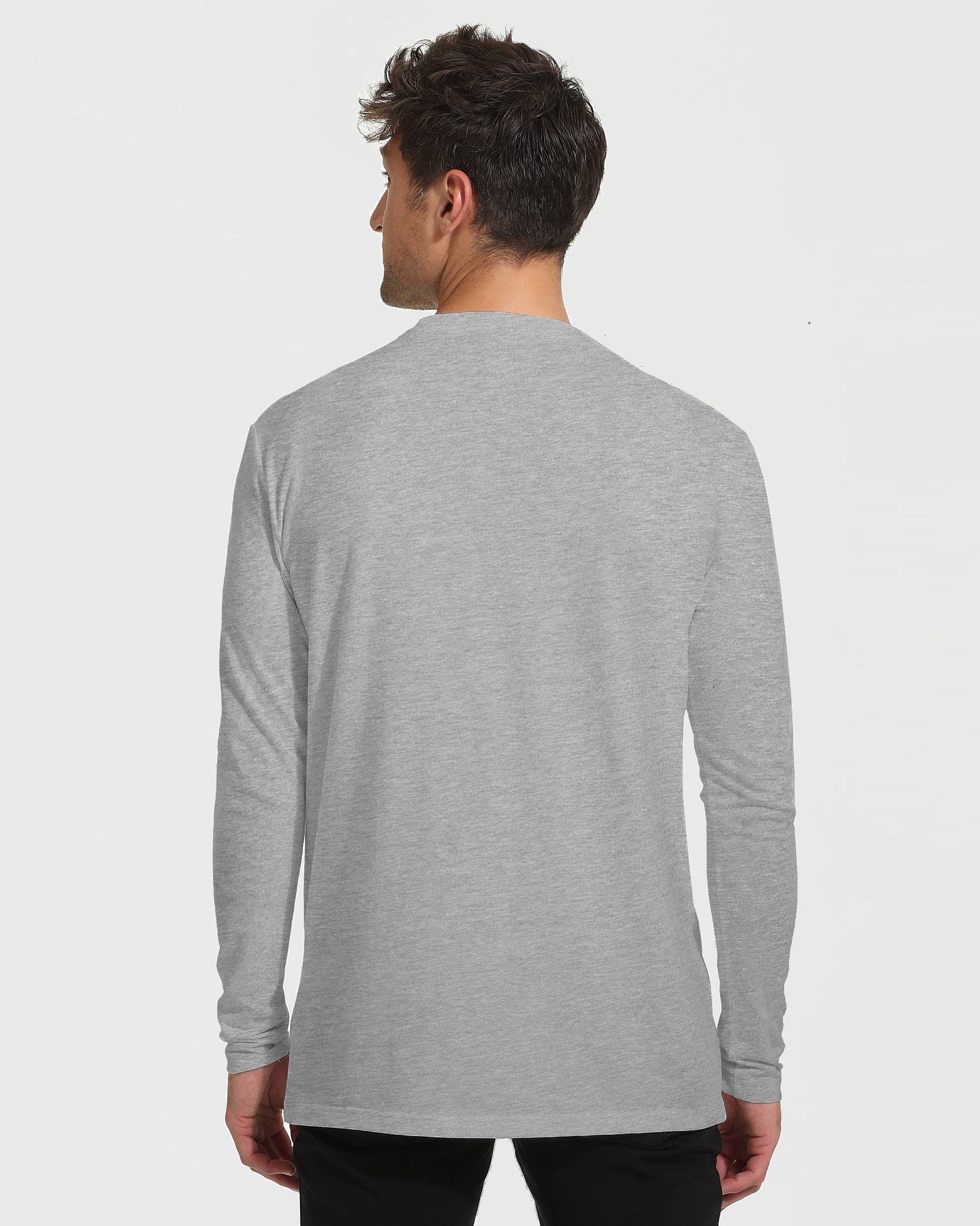 True Classic - Wholesale T-Shirt - Men's - Heather Gray Tall Long Sleeve T-Shirt2