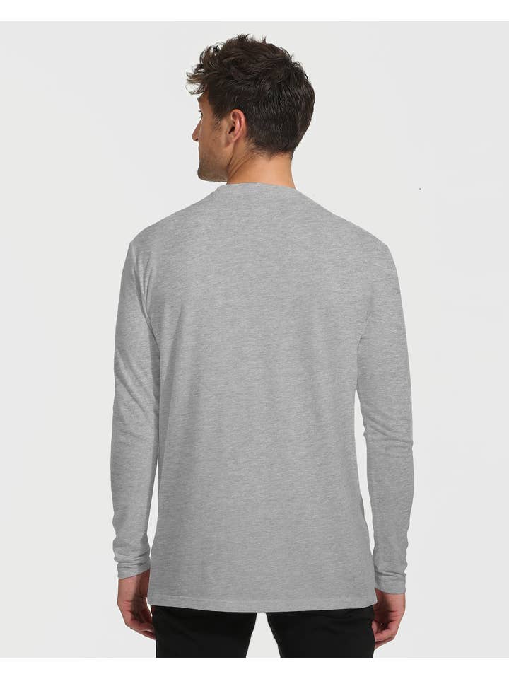 True Classic - Wholesale T-Shirt - Men's - Heather Gray Tall Long Sleeve T-Shirt2